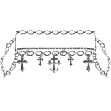 3.0 Silver Y2K Crosses Waist Chain