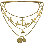 3.0 Stacked Chrome Cross Layered Necklace Jewelry