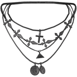 3.0 Stacked Chrome Cross Layered Necklace Jewelry