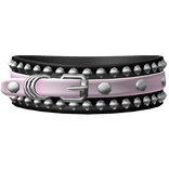 3.0 studded belt choker black & pink