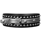 3.0 studded belt choker black & white