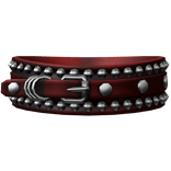 3.0 studded belt choker red