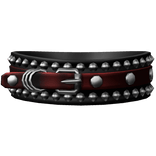 3.0 studded belt choker red