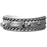 3.0 studded belt choker white