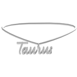 3.0 Taurus Zodiac Sign Necklace in Silver 