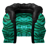 (3.0) Teal Cropped Puffer Vest