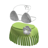 3.0 Tropical Hawaiian Top w/ Hibiscus Skirt