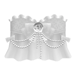 3.0 White Flowy rose top with pearls