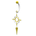 [3.0] White Gold Spike Belly Piercing