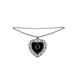 3.0┆Silver Heart Necklace, initial: O