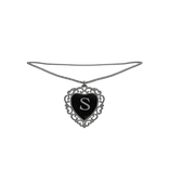 3.0┆Silver Heart Necklace, initial: S