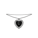 3.0┆Silver Heart Necklace, initial: U