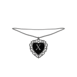 3.0┆Silver Heart Necklace, initial: X