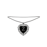 3.0┆Silver Heart Necklace, initial: Z