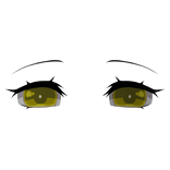 3D Yellow Anime Eyes