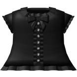 cute ruffled baby doll dress in black