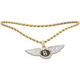 [4.0] 14k Gold Rope Chain Bentley Pendant Set