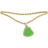 [4.0] 14k Gold Rope Chain Buddha Pendant Set