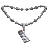 [4.0 BOY] Lighter Chrome Iced Necklace