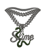 4.0 boy stacked cuban link slime chain iced out