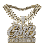 4.0 GMB chain iced out w spiked cuban link GOLD