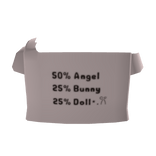50% angel 25% bunny t-shirt