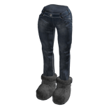 Jeans and fur boots