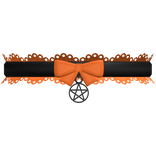 666 :: cute halloween witch set choker pumpkin