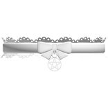 666 :: cute halloween witch set choker white