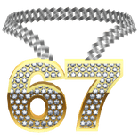 67 meme chain necklace