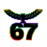 67 necklace chain rainbow outline