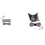 ۶ৎ cutesy kuromi hairclip in black/pink