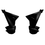 ۶ৎ Fluffy Ears w/ Cheek Fur (Black)