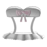 ۶ৎ | cutest doll lace ruffles white top/skirt set