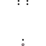 ۶ৎ paw face piercing in black