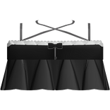 ۶ৎ ruffled princess top in black