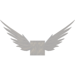 ハートのついた金色の翼