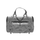 1.0 White Y2K Distressed Leather Cross Handbag