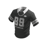 89 Football Jersey Top Black White BB