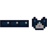 8-bit mini Navy BLUE Cat Health Bar Pin Shirt