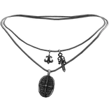 Silver Chrome Cross Sword Necklace