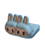 Light Blue Labubu Monster Plushie Slippers