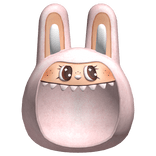 Light Pink Labubu Monster Plushie Hood