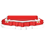 ♡ ꒰ Cute Red Chrismtas Skirt W Gold Bells