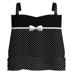 Cute Black Polka Dotted Mini-Dress