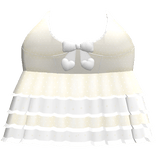 ♡ : CuteCore Dolly Dress in Light Yellow and White