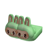 Green Labubu Monster Plushie Slippers