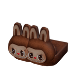 Brown Labubu Monster Plushie Slippers