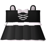 ♡ kawaii black baby bunny frill top