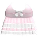 ♡ : Cutecore Dolly Dress in Pink and White